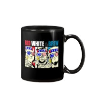 CRAFT BEER BREWERY RED WHITE AND BREW Mug tile