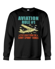 AIRPLANE GIFTS - AVIATION RULE Crewneck Sweatshirt thumbnail