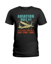 AIRPLANE GIFTS - AVIATION RULE Ladies T-Shirt thumbnail