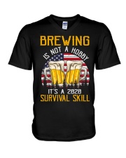 BEER BREWING IS NOT A HOBBY IT'S A SURVIVAL SKILL V-Neck T-Shirt thumbnail