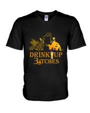 BEER ME - DRINK UP WITCH V-Neck T-Shirt tile