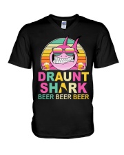CRAFT BEER LOVER - DRAUNT SHARK V-Neck T-Shirt thumbnail