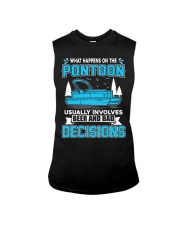 PONTOON BOAT GIFT - BEER AND BAD DECISIONS Sleeveless Tee thumbnail