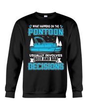 PONTOON BOAT GIFT - BEER AND BAD DECISIONS Crewneck Sweatshirt thumbnail