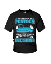 PONTOON BOAT GIFT - BEER AND BAD DECISIONS Youth T-Shirt thumbnail