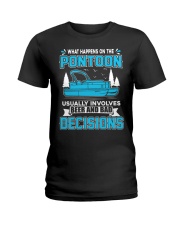 PONTOON BOAT GIFT - BEER AND BAD DECISIONS Ladies T-Shirt thumbnail