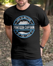 PONTOON BOAT GIFT - LIFE IS BETTER AT THE LAKE Classic T-Shirt apparel-classic-tshirt-lifestyle-front-52