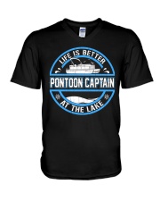 PONTOON BOAT GIFT - LIFE IS BETTER AT THE LAKE V-Neck T-Shirt thumbnail