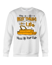 PONTOON BOAT GIFT - BEST PONTOON THINGS Crewneck Sweatshirt thumbnail