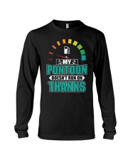 PONTOON GIFT - MY PONTOON DOESN'T RUN ON THANKS Long Sleeve Tee thumbnail