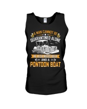 PONTOON BOAT GIFTS - QUARANTINED AND BEER Unisex Tank thumbnail