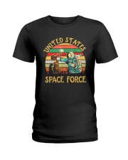 PILOT GIFT - VINTAGE SPACE FORCE Ladies T-Shirt thumbnail