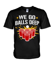 TRULY DRINK - WE GO BALLS DEEP V-Neck T-Shirt tile