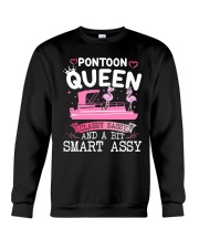 Pontoon Boat Gift Pontoon Queen Classy Sassy Crewneck Sweatshirt tile