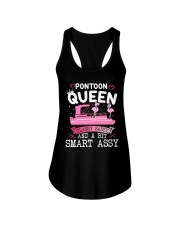 Pontoon Boat Gift Pontoon Queen Classy Sassy Ladies Flowy Tank tile