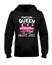 Pontoon Boat Gift Pontoon Queen Classy Sassy Hooded Sweatshirt tile