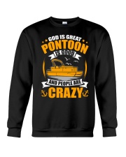 PONTOON BOAT GIFT - PEOPLE ARE CRAZY Crewneck Sweatshirt thumbnail