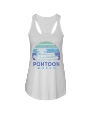 PONTOON BOAT GIFT - PONTOON QUEEN 4 Ladies Flowy Tank thumbnail