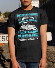 PONTOON BOAT GIFT - ESCAPE FROM REALITY Classic T-Shirt apparel-classic-tshirt-lifestyle-29