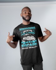 PONTOON BOAT GIFT - ESCAPE FROM REALITY Classic T-Shirt apparel-classic-tshirt-lifestyle-front-32