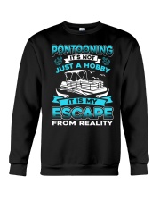 PONTOON BOAT GIFT - ESCAPE FROM REALITY Crewneck Sweatshirt thumbnail