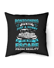 PONTOON BOAT GIFT - ESCAPE FROM REALITY Indoor Pillow - 16” x 16” thumbnail