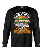 PONTOON BOAT GIFT - DRINKING AT NOON Crewneck Sweatshirt thumbnail