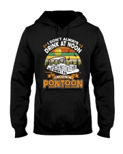 PONTOON BOAT GIFT - DRINKING AT NOON Hooded Sweatshirt thumbnail