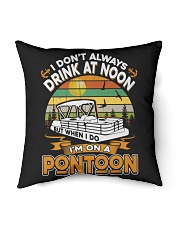 PONTOON BOAT GIFT - DRINKING AT NOON Indoor Pillow - 16” x 16” thumbnail