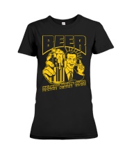 BEER HELPING WHITE GUYS DANCE S TRULY DRINK Premium Fit Ladies Tee tile
