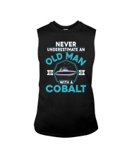 COBALT BOAT GIFT - NEVER UNDERESTIMATE AN OLD MAN Sleeveless Tee thumbnail