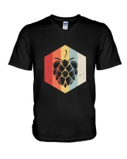 RETRO BEER HOP VINTAGE 2 V-Neck T-Shirt tile
