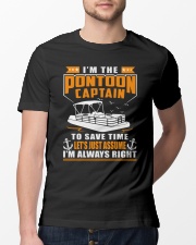 PONTOON BOAT GIFT - TO SAVE THE TIME Classic T-Shirt lifestyle-mens-crewneck-front-13