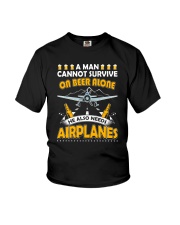 PILOT AVIATION GIFT - BEER AND AIRPLANES Youth T-Shirt thumbnail