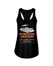 PONTOON BOAT GIFT - PONTOON CAPTAIN DEFINITION Ladies Flowy Tank thumbnail