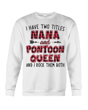 PONTOON BOAT GIFT - TWO TITLES NANA AND QUEEN Crewneck Sweatshirt thumbnail