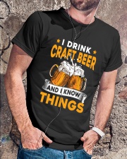 DRINK CRAFT BEER - KNOW THINGS Classic T-Shirt lifestyle-mens-crewneck-front-4