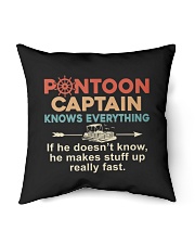 PONTOON BOAT GIFTS - CAPTAIN KNOWS EVERYTHING Indoor Pillow - 16” x 16” thumbnail