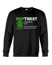 CRAFT BEER AND BREWING HOPTIMIST DEFINITION Crewneck Sweatshirt thumbnail