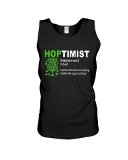 CRAFT BEER AND BREWING HOPTIMIST DEFINITION Unisex Tank thumbnail