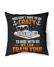 PONTOON BOAT GIFT - CRAZY Indoor Pillow - 16” x 16” thumbnail