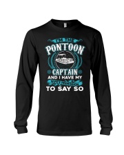 PONTOON BOAT GIFT - WIFE'S PERMISSION Long Sleeve Tee thumbnail