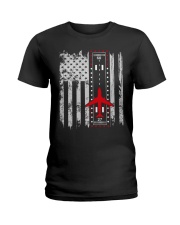 PILOT GIFTS - AIRPLANE FLAG Ladies T-Shirt tile