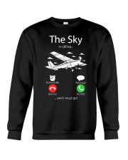 AIRLINE PILOT GIFTS - SKY IS CALLING Crewneck Sweatshirt thumbnail