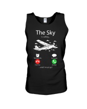 AIRLINE PILOT GIFTS - SKY IS CALLING Unisex Tank thumbnail