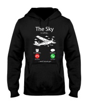 AIRLINE PILOT GIFTS - SKY IS CALLING Hooded Sweatshirt thumbnail