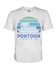 PONTOON BOAT GIFT - PONTOON CAPTAIN 4 V-Neck T-Shirt tile