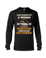 PONTOON BOAT GIFT - OCTOBER PONTOON WOMAN Long Sleeve Tee thumbnail