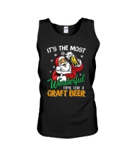 CHRISTMAS IS THE WONDERFUL TIME FOR CRAFT BEER Unisex Tank tile