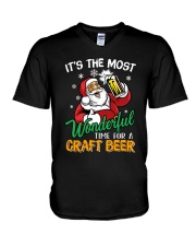 CHRISTMAS IS THE WONDERFUL TIME FOR CRAFT BEER V-Neck T-Shirt tile